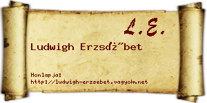 Ludwigh Erzsébet névjegykártya